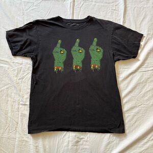 Zombie hands graphic t-shirt, short sleeve, crewneck